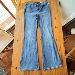 Chico’s platinum flare jeans